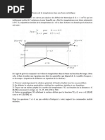 Diffusion de La Température Dans Une Barre Métallique