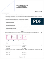 Sample Question Paper Class 9 2023 - 24