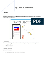 JavaScript Lesson 3 - Word Search