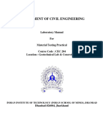 Lab Manual - Material Testing Laboratory - CEC204