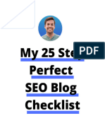 My Perfect SEO Checklist 