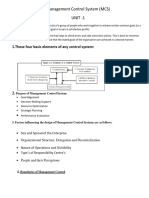 Management Control System 