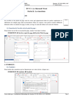 TP N°3 Microsoft Word (Les Insertions)