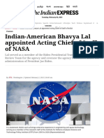 Indian-American Bhavya Lal Appointed Acting Chief of Staff of NASA - World News, The Indian Express