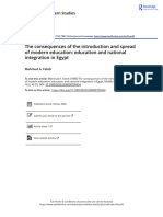 The Consequences of The Introduction and Spread of Modern Education Education and National Integration in Egypt