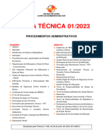 NT-01 2023 - Procedimentos Administrativos