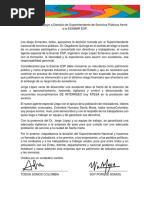 Comunicado de Apoyo A Decisión de Superintendente de Servicios Públicos Frente A La ESSMAR ESP Final 2