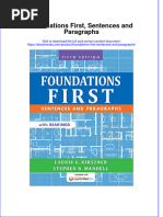 Foundations First Sentences and Paragraphs