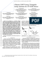 Analysis Two Beams LHCP Array Triangular Truncated Microstrip Antenna For CP-SAR Sensor