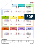 Calendrier 2024 Paysage Annee en Coup Doeil en Couleur