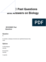 Waec Biology Exampulse