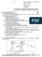 Épreuve de Sciences de La Vie Et de La Terre, Education A L'Environnement, Hygiene Et Biotechnologie Theorique