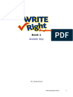 Write Right Beginner 1 Answer Keys