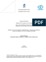 Linha de Pesquisa Participação Política, Instituições e Condições Sociais Da Democracia