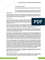 09 Avaliação Escolar e Suas Implicações Pedagógicas