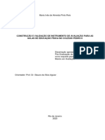 Construção e Validação de Instrumento de Avaliação para As Aulas de Ed Fisica