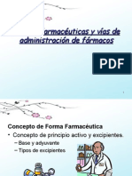 Formas Farmacéuticas y Vías de Administración de Fármacos