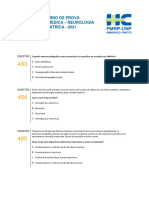 Caderno de Prova Residencia Médica - Neurologia Pediatrica - 2021