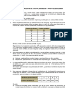 Ejercicios Propuestos de Costos, Ingresos y Punto de Equilibrio