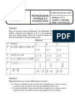 Devoir 2nde C Maths