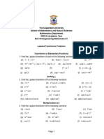 MA310 - Laplace Transforms Problems - Set 1 - 2023 - 24