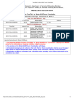 Exam Time Table