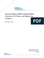 Israel and Hamas 2023 Conflict in Brief Overview Us Policy and Options For Congress Nov 1 2023