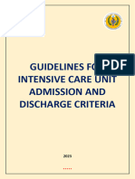 Final Guidelines For ICU Admission and Discharge Criteria 23.12.2023