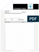 Training Attendance Record