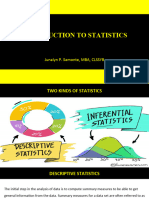 Introduction To Statistics - 2023-2024