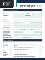 Employee Exit Form FFI