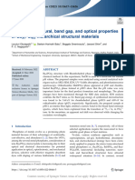 Synthesis Structural Band Gap and Optical Properti