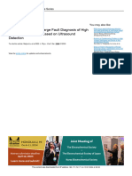 Study On Partial Discharge Fault Diagnosis of High Voltage Switchboard Based On Ultrasound Detection