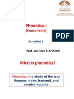 Phonetics I