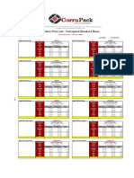 Price List - Corrugated Standard Boxes