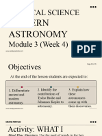 Week 4 Physical Science Modern Astronomy