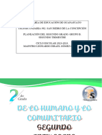 Pde Lo Humano y Lo Comunitario - 2do Trimestre - 2°