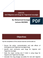 Unit 2 Anti Migraine and Drugs For Trigeminal Neuralgia Pharmacy-II