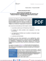 Circular Dafyd 29-2023 Prestación Por Desempleo. Incorporación Del Régimen Especial de Contrato de Trabajo para El Personal de Casas Particulares. Ley #26.844