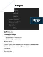 Enthalpy Changes