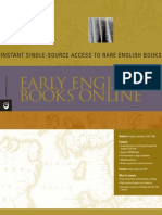 Early English Books Online: Instant Single-Source Access To Rare English Books