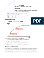 The Rate of Chemical Reaction - Notes