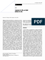 Effects of Sub-Chronic Exposure To SO2 On Lipid and Carbohydrate Metabolism in Rats