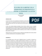 La Defensa de La Vida y de La Dignidad Humana Bajo Los Principios de La Ã - Tica