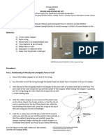 Force and Motion - Circular Motion Activity Sheet