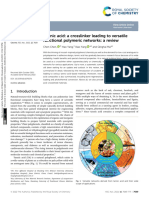 Tannic Acid: A Crosslinker Leading To Versatile Functional Polymeric Networks: A Review