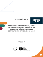 Nota Técnica - Impacto Da Expansão Do Tempo Integral Sobre As Matrículas de Ensino Médio Nas Redes Estaduais No Brasil (v2)