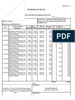 Itinerary of Travel