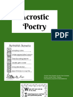 Acrostic Poetry