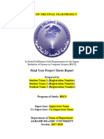 Annex L Project Report Format